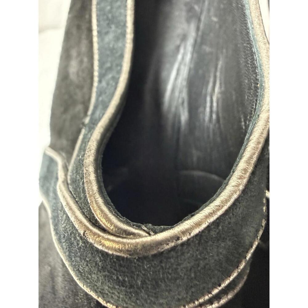 J.Crew Suede Tilly Goblincore Two-Tone Peeptoe Platform Heel Apprx 4.5 Inch Heel - Picture 9 of 9